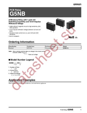 G5NB-1A-DC12 datasheet  
